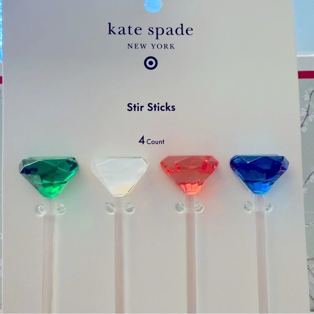 Kate Spade x Target Colorful Diamond Stir Swizzle Sticks NWT